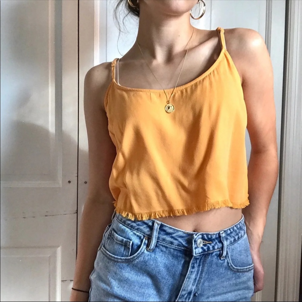 Orange Cropped Tank